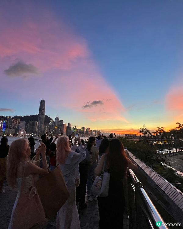 尖咀海旁靚景🌅！日落維港超正！😍