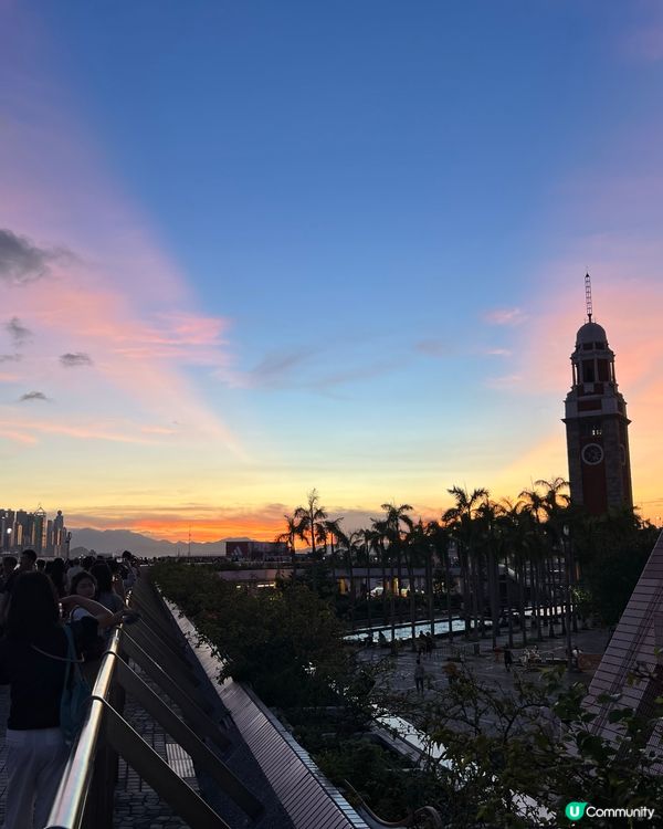 尖咀海旁靚景🌅！日落維港超正！😍