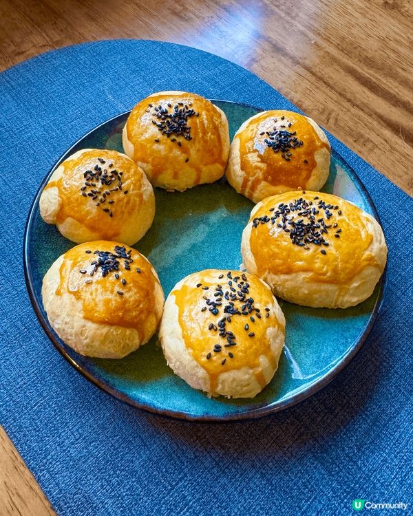 金桂豆沙酥實驗成功🫘✨本身想加埋咸蛋黃，但點知扑開個殼就發現...