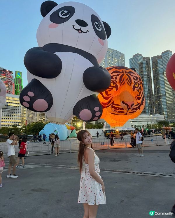 香港熱氣球節！🌇打卡維港靚景！🎈熊貓同貓貓勁可愛！😍