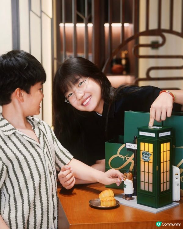 月光寶盒之可愛小熊電話亭月餅禮盒✨