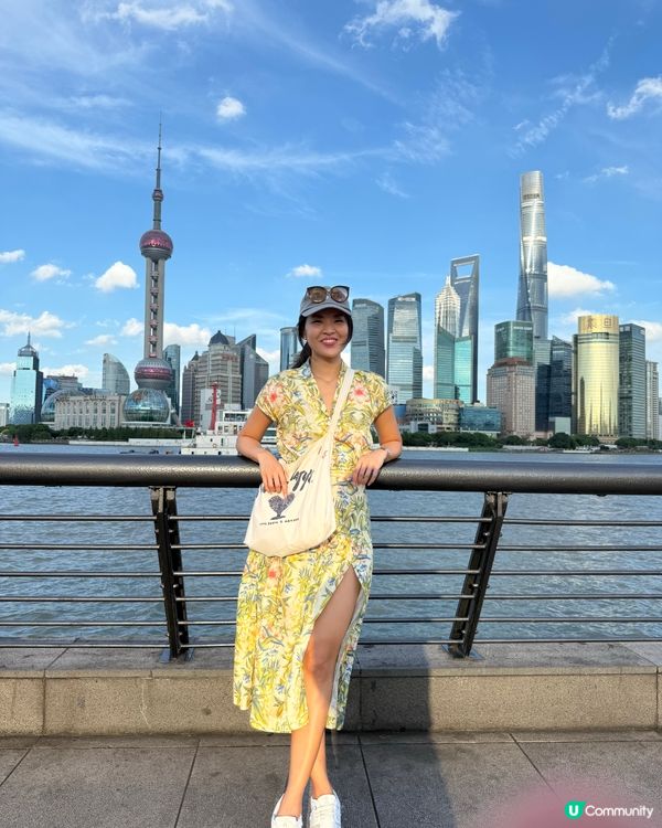 上海外灘是遊客必到的地方!🩵
