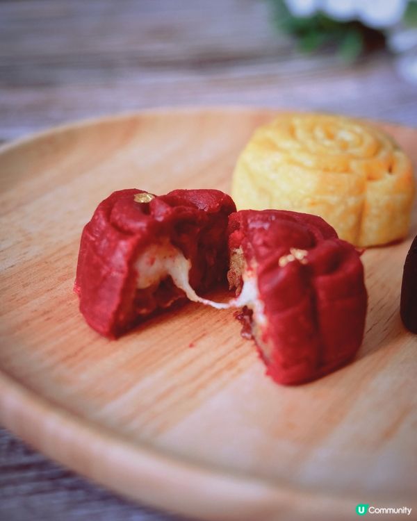 三色玫瑰麻糬月餅🌹！顏值爆燈🤤！