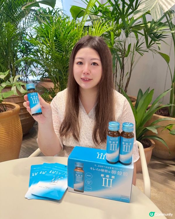 一瓶飲出水潤光澤✨卵殼膜美肌飲！🍇