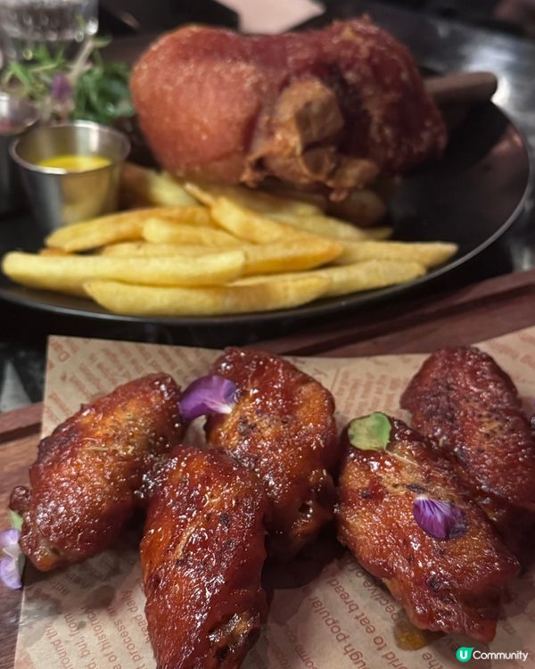 黑松露野菌薄餅🍕+德國豬手🤤！必食！