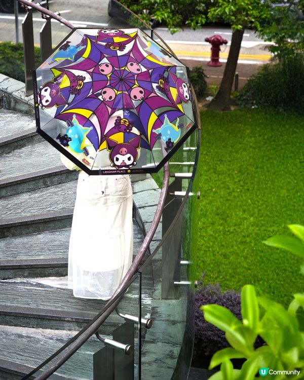 朗豪坊 x KUROMI 別注版玻璃彩繪LED發光傘 