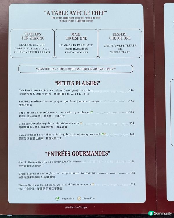 一秒飛法國🇫🇷！上環浪漫法餐🥂✨