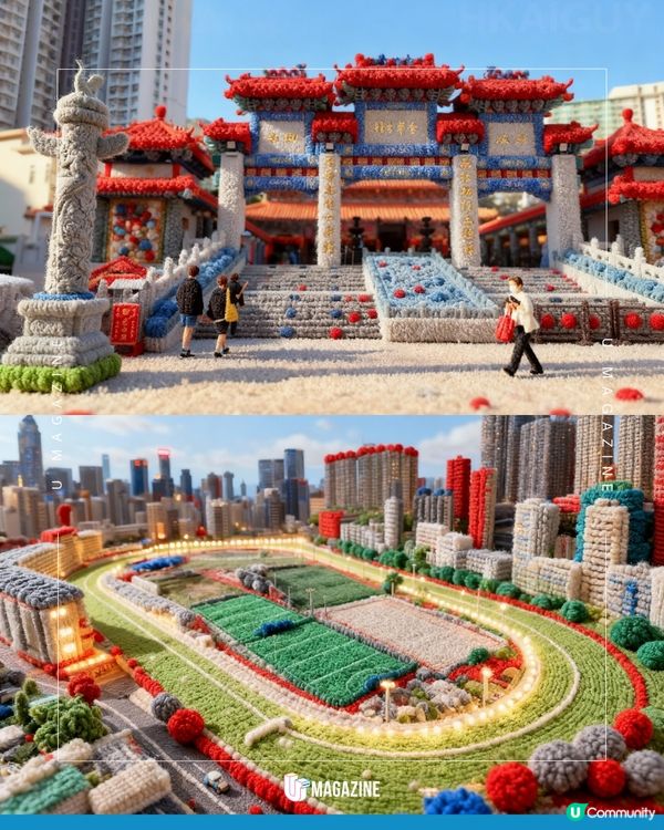 AI可愛還原「毛氈版香港」！彩虹邨/天壇大佛/馬場細節滿分