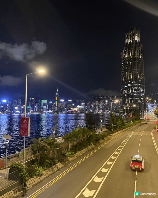 尖東海旁夜景，一向很喜歡香港的夜景，前晚和朋友在尖東吃飯後散...