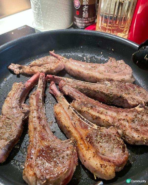 法式羊架🤤！放假都要煮好嘢！😋
