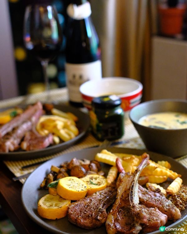 法式羊架🤤！放假都要煮好嘢！😋