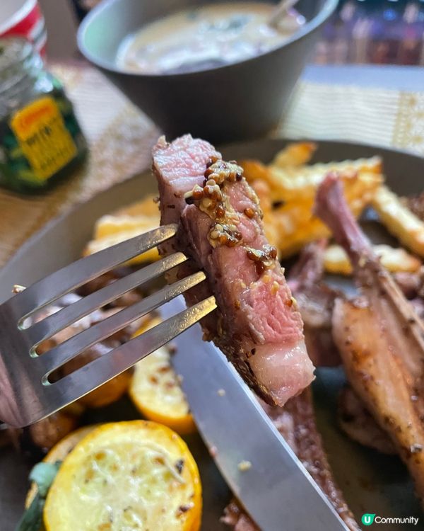 法式羊架🤤！放假都要煮好嘢！😋