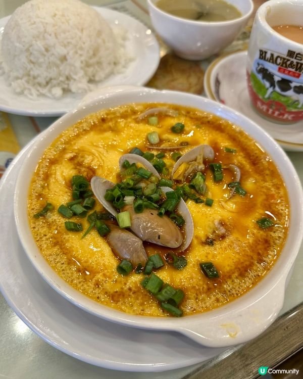 旺角龍城冰室午餐🤤！蜆肉蒸蛋飯超正！😋 #旺角美食