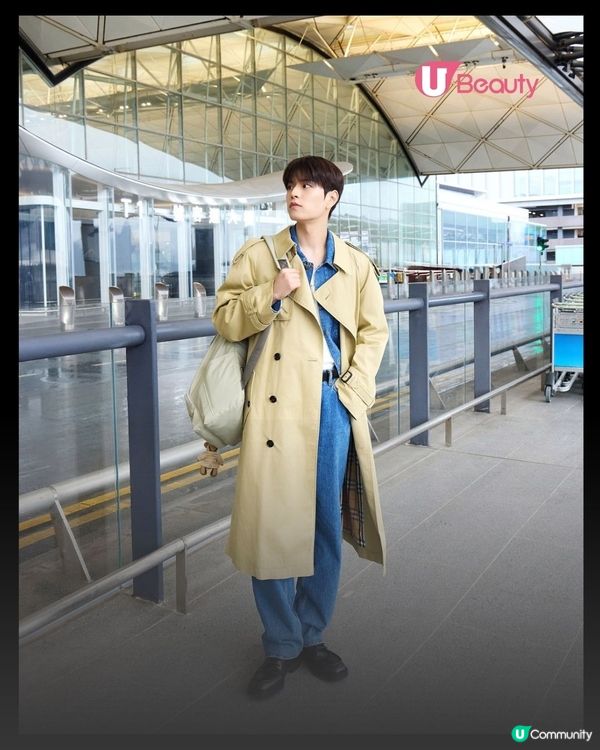 金昇玟 x 舒華英倫風現身機場！出席Burberry時裝騷