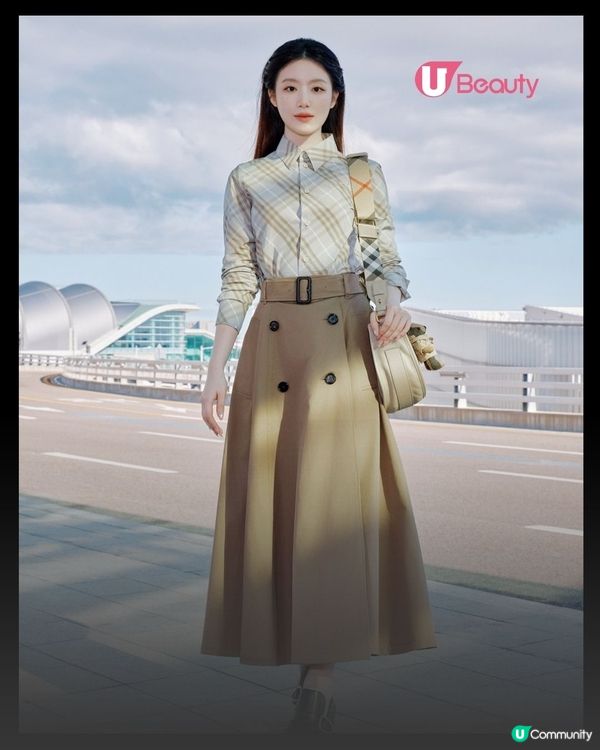 金昇玟 x 舒華英倫風現身機場！出席Burberry時裝騷