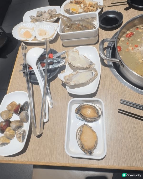 海鮮粥底火鍋，鮮味美味，最後的粥，滿滿海鮮味道