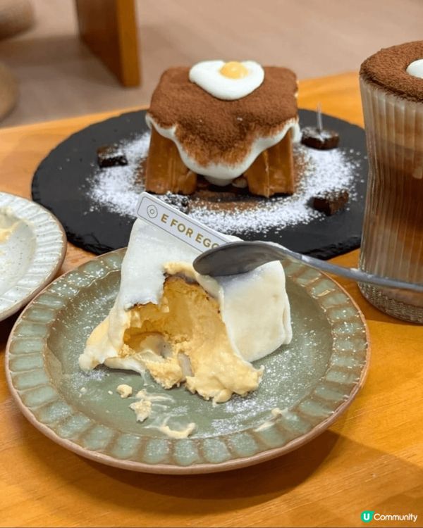 香港大學旁邊E For Egg的漂亮下午茶 - 巴斯克麻薯芝...