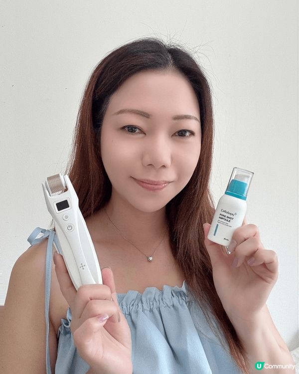 呢部美容儀結合MTS+EMS雙效功能，再配合藍光LED減少皮...