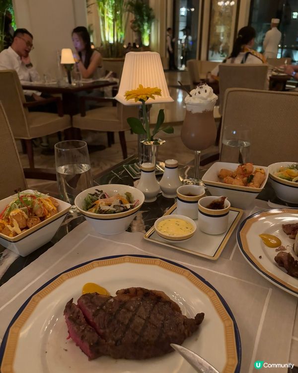 【半島酒店Dinner🤩】$400歎牛扒+音樂！🥩🎶