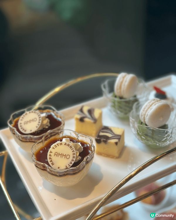 位於金鐘嘅AMMO下午茶🥰甜點有5款