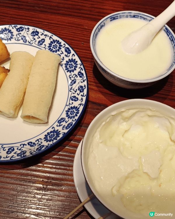 1) 顺德双皮奶+姜汁撞奶+炸鮮奶