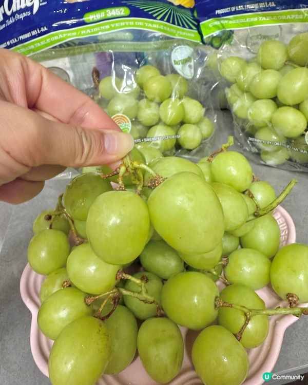 美國秋脆提子🤤！清甜多汁冇核，食到停唔到口！🍇😋