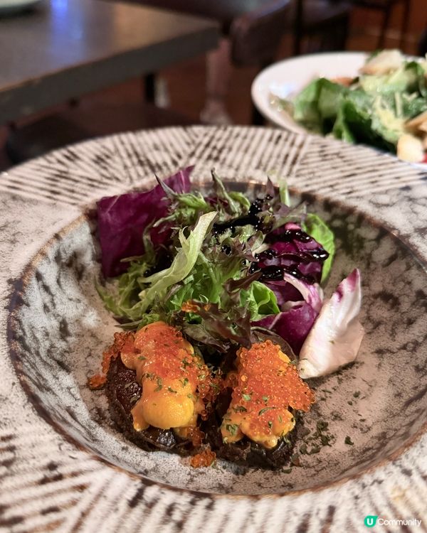 煙三文魚鮑魚意粉😋！尖咀二人餐！