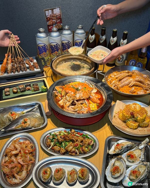 又嚟燒烤🤤！李小太海鮮燒烤開漁季到啦！🦀🦐🦪