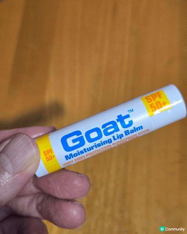 山羊保濕潤润唇膏SPF50+，是一款高防護防曬潤唇膏，含有蘆...