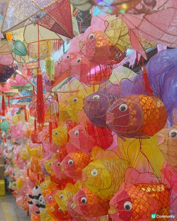 元朗濃厚節日氣氛大橋街市燈籠街