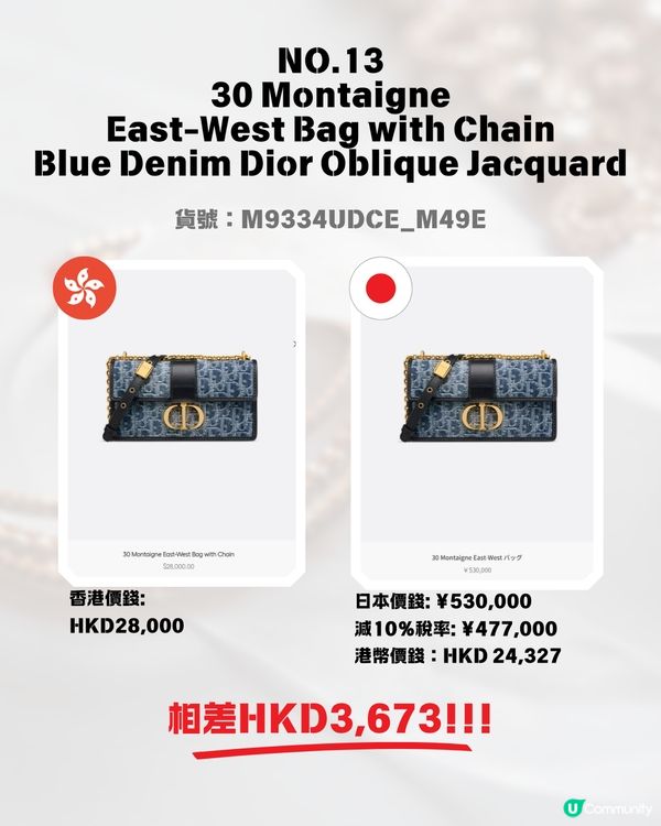 日本買DIOR超抵😍即睇16款手袋日圓匯率價格比較✨新款都平超過$7300⁉️