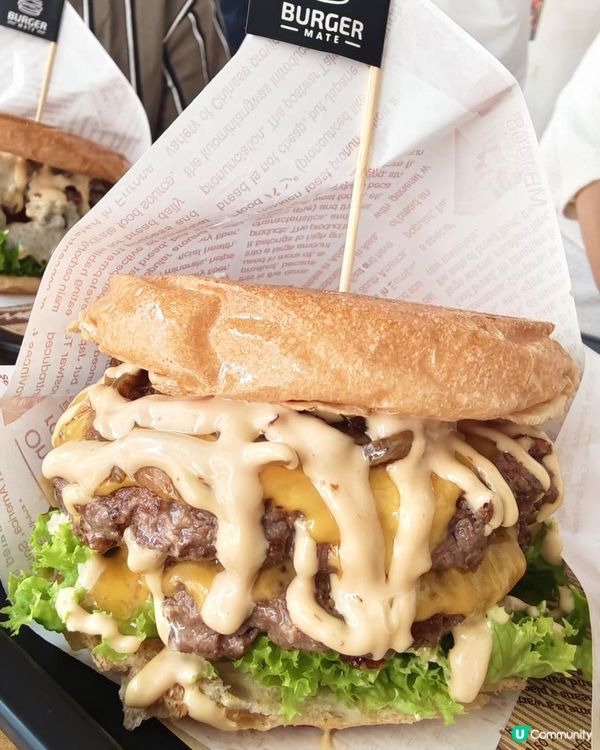 【 限量巨大化手打美式漢堡 の Burger Mate 】