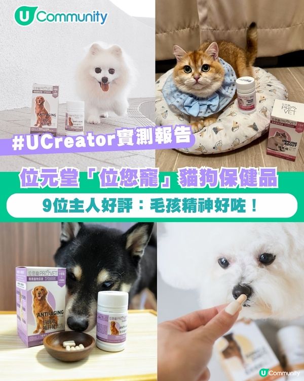 【#UCreator實測報告】位元堂「位您寵」貓狗保健品