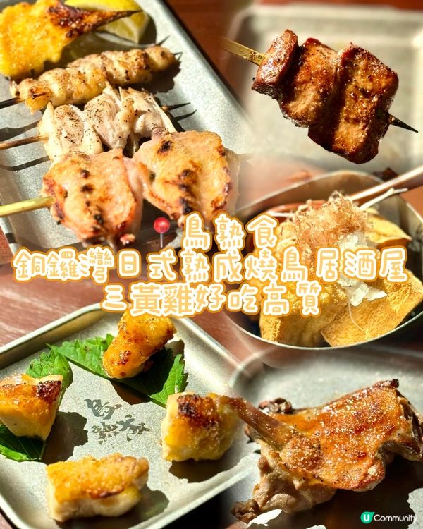 銅鑼灣日式熟成燒鳥居酒屋 三黃雞好吃高質