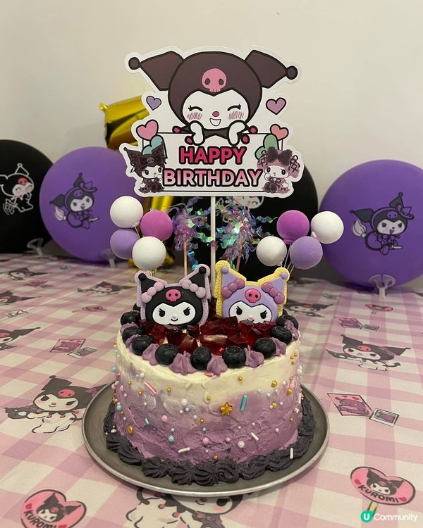 1.  🎂 女女生日蛋糕！紫色Kuromi夢幻登場！💜✨