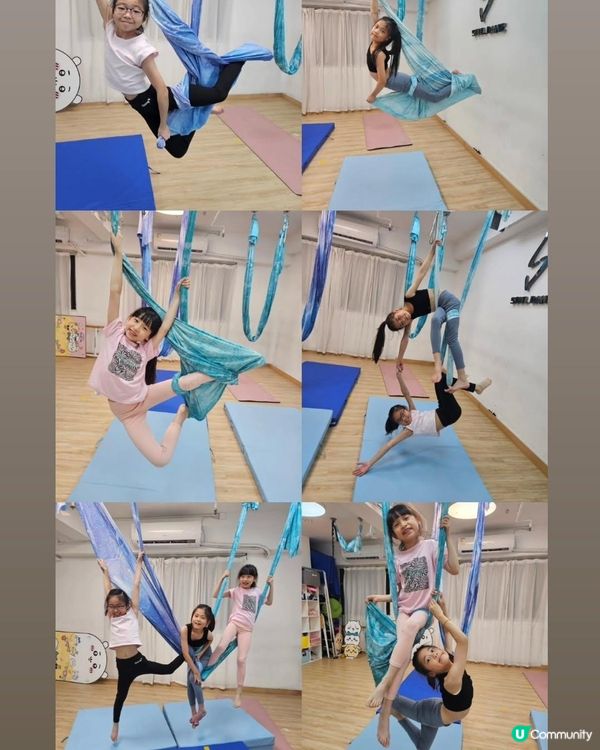 1.  囡囡空中瑜伽勁過你！🤩 升Level啦！🤸‍♀️