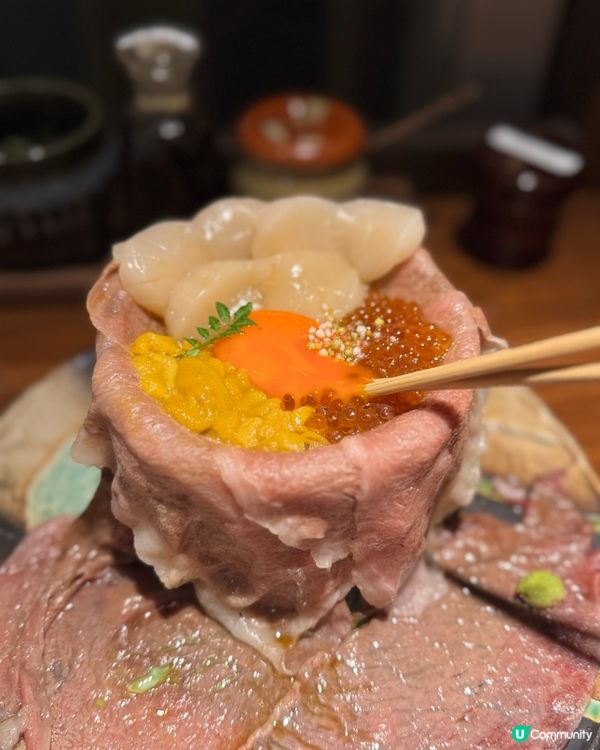 八阪神社夜攝後🤤！和牛丼🌋爆汁!