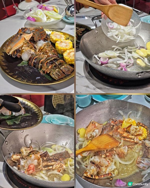 色香味俱全火焰龍蝦火鍋