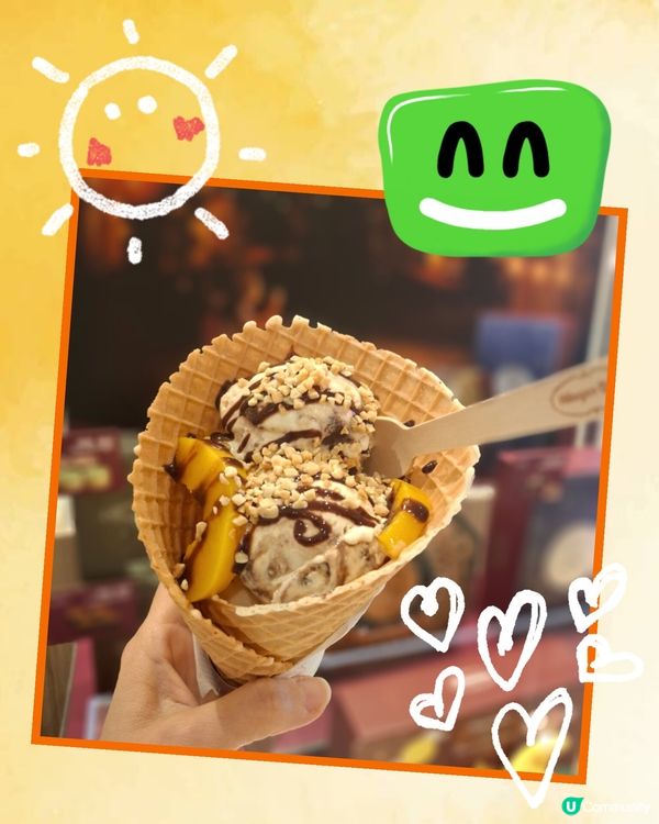 痛快品嚐 Häagen-Dazs 三球雪糕窩夫 😋😋 