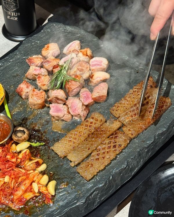 中環韓燒🤤濟州黑毛豬石板烤肉！全程唔洗動手！😋