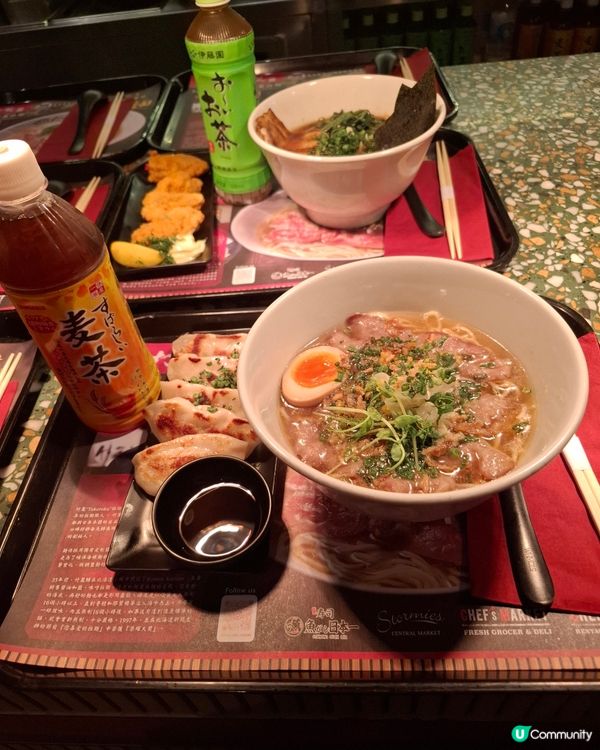 煮干拉麵🍜和牛拉麵🥩！中環街市美食推介😋！