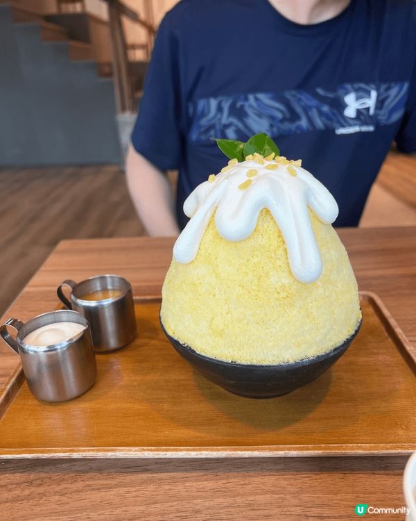 日本抹茶紅豆fluffy pancake, 鬆軟口感，抹茶味...