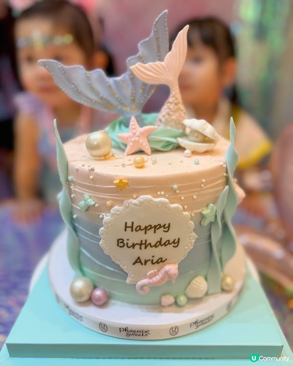 🎂美人魚蛋糕超靚！🧜‍♀️🌈