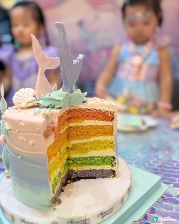 🎂美人魚蛋糕超靚！🧜‍♀️🌈