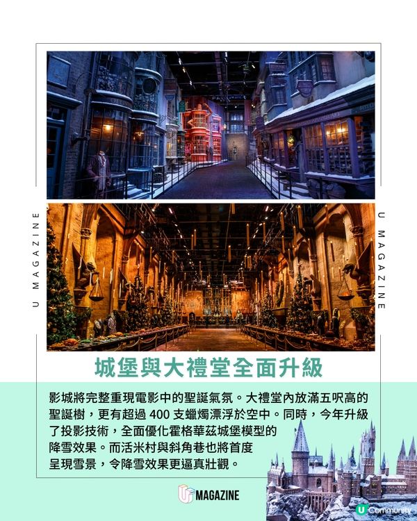 東京「雪中霍格華茲」再度回歸 |禮堂飄浮400支蠟燭 雪景斜角巷必打卡!