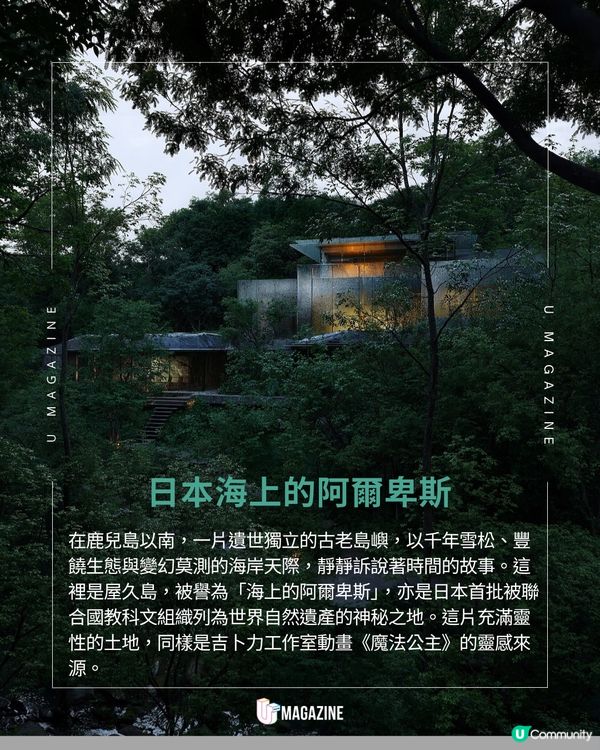 日本屋久島 Not A Hotel 2026年進駐世界自然遺產神秘之地