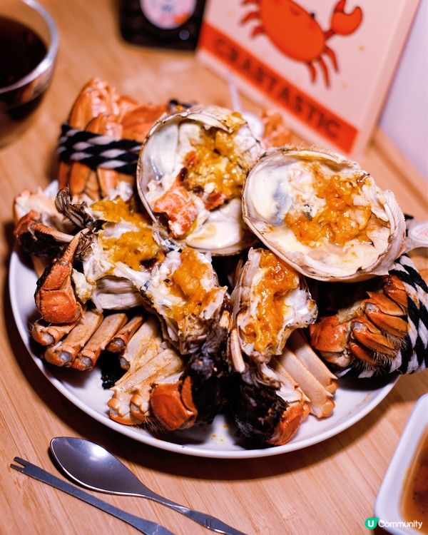蟹膏爆發！🦀大閘蟹到家！🤤 鮮甜到暈！
