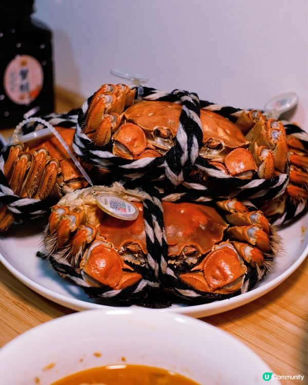蟹膏爆發！🦀大閘蟹到家！🤤 鮮甜到暈！