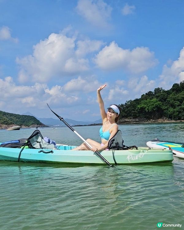 第一次玩獨木舟🛶！綠蛋島打卡📸！