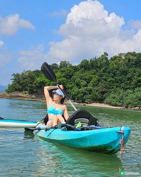 第一次玩獨木舟🛶！綠蛋島打卡📸！